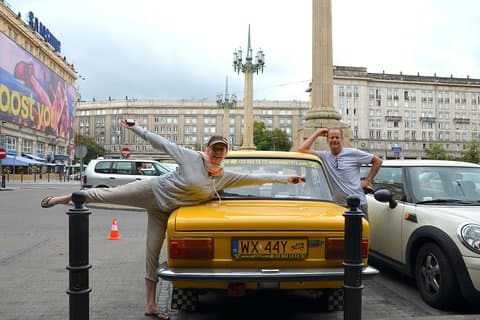 Tourists at the Constitution Square