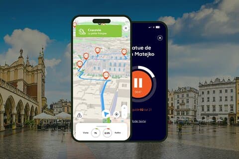 GPS Audioguide app: From Grand Place (Rynek) to Wawel Hill (Offline).