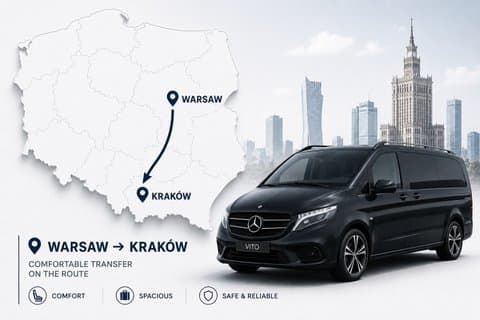 Warsaw to Krakow or Krakow Airport Transfer Best Value
