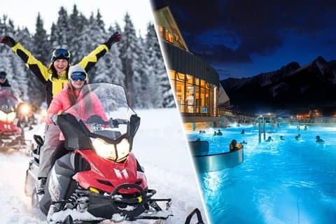 From Zakopane: Tour with Snowmobiles, Cable Car & Hot Springs