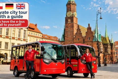 Wroclaw tour with e-bus, 2 h (ENG-GER guide) group 1-4 people.