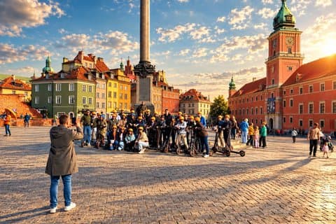 Warsaw Highlights: Old Town Guided E-scooter Tour (1.5h or 3.5h)