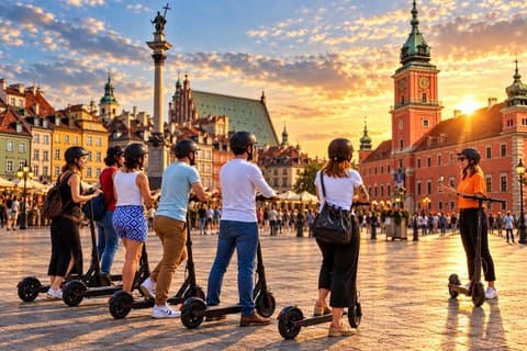 Warsaw Highlights: Full 3.5-Hour Guided E-Scooter Tour