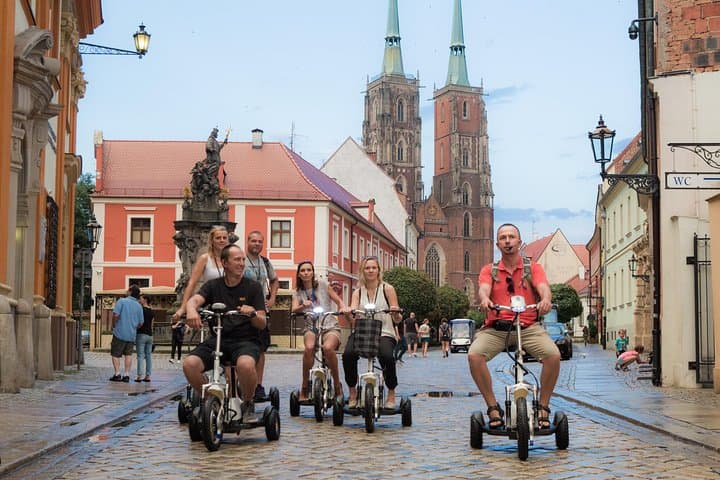 The Classic E-Scooter (3 wheeler) Tour of Wroclaw - everyday tour at 6:00 pm