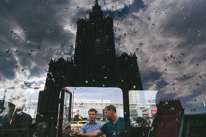 Communist Warsaw: private tour by retro minibus with hotel pickup