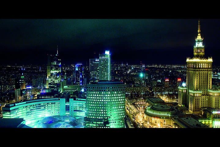 Warsaw at night