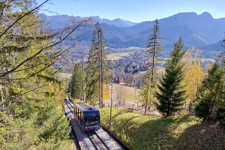 Funicular train at Gubalowka Mountain