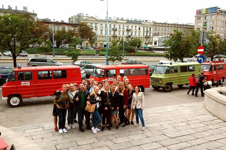 The happy group that used 4 minibuses