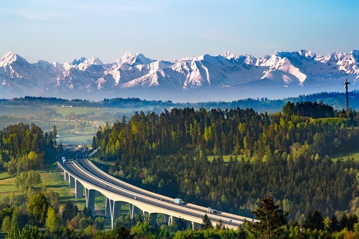 Tatra Mountains on the way view