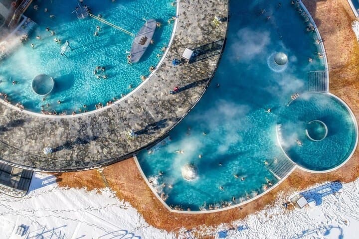 Snow and hot mineral pools