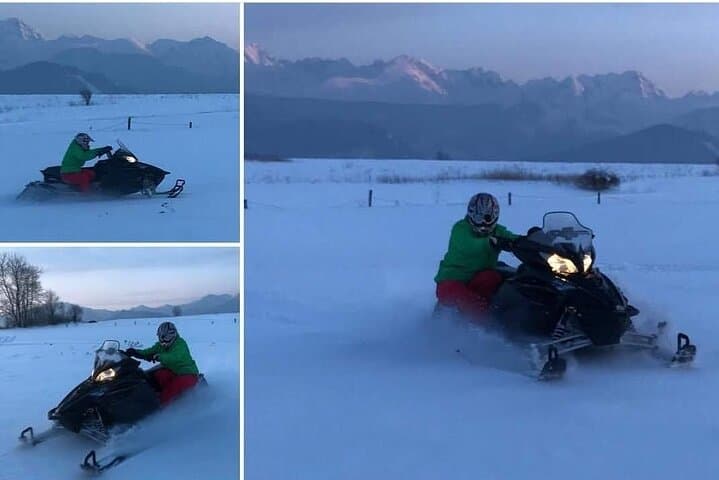 Snowmobile in the mountain