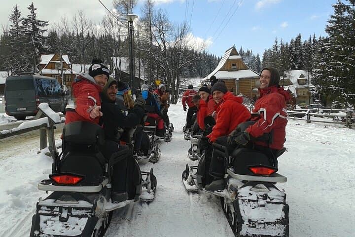 Snowmobile in the mountain