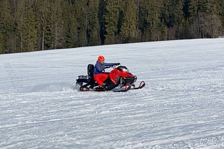 Snowmobile in the mountain