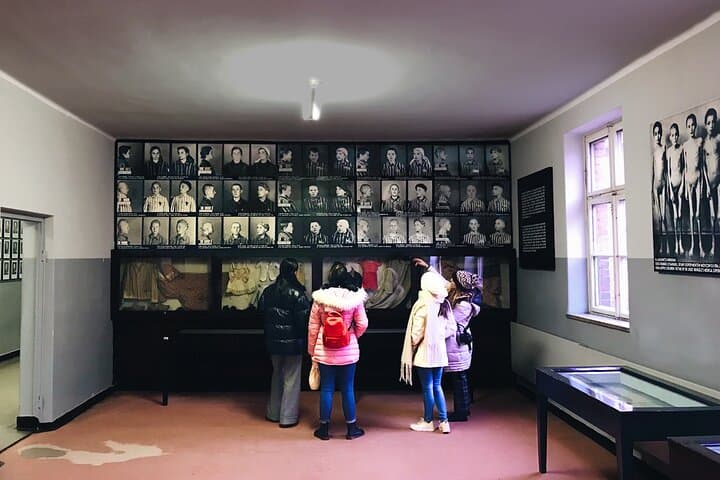 An exhibition at Auschwitz I, in one of the camp blocks.