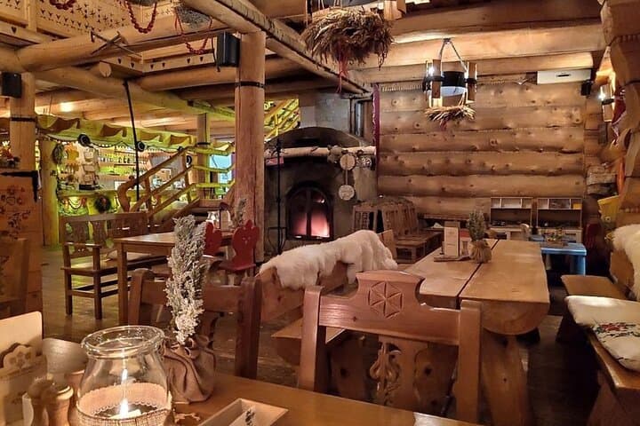 Trip to restaurant with national cuisine and show program