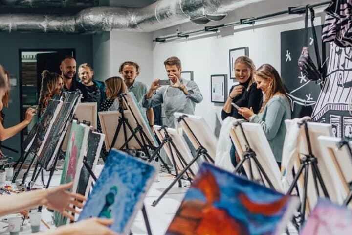 Painting and Wine in Warsaw