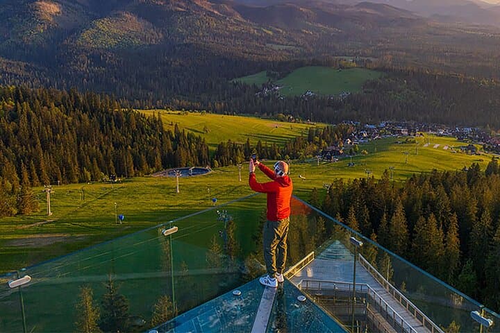 From Zakopane: Tatra mountains, Sky Walk and Hot Springs Tour