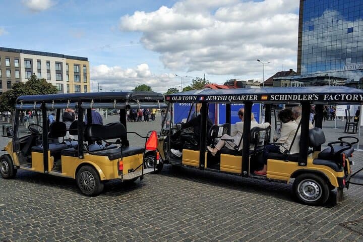 Krakow: Jewish Quarter and Ghetto Sightseeing Golf Cart Tour