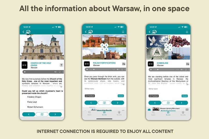 TOP Warsaw : Private Guided Tour with your mobile