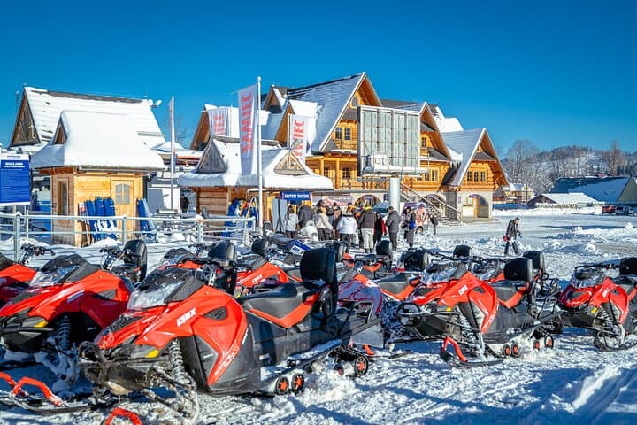From Krakow Snowmobile with Thermal Pools and Hotel Pickup