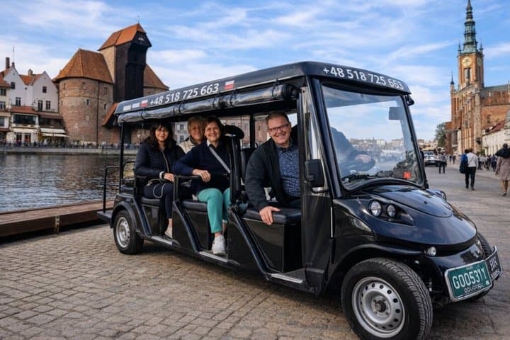 Premium City Tour Gdansk 'Golf Cart & Local Beer & Hidden Gems