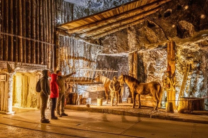 Wieliczka Salt Mine Live Guided Tour with Miners Lift & Pick-up