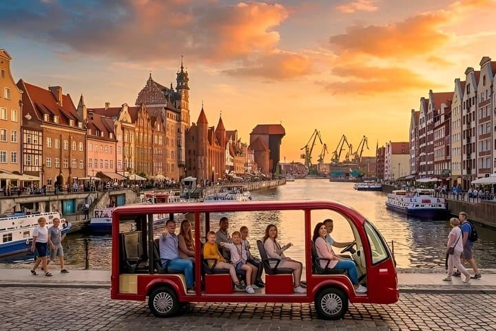 GDANSK City Tour by Golf Cart Live Guide & City Sightseeing 60min