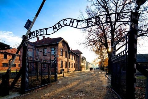 Main gate in Auschwitz