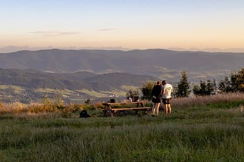 From Krakow: Private Sunset Hike & Night Descent with Headlamps