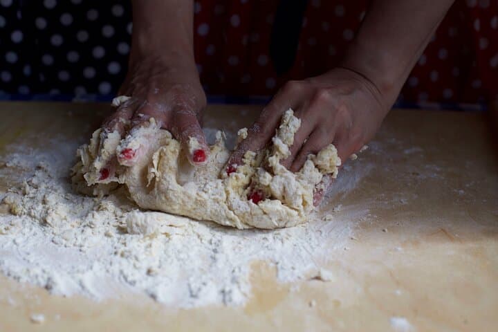 kneding the dough